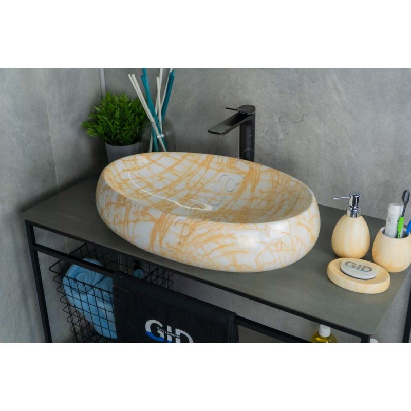 Раковина-чаша накладная Gid 60 см 54408 в интерьере