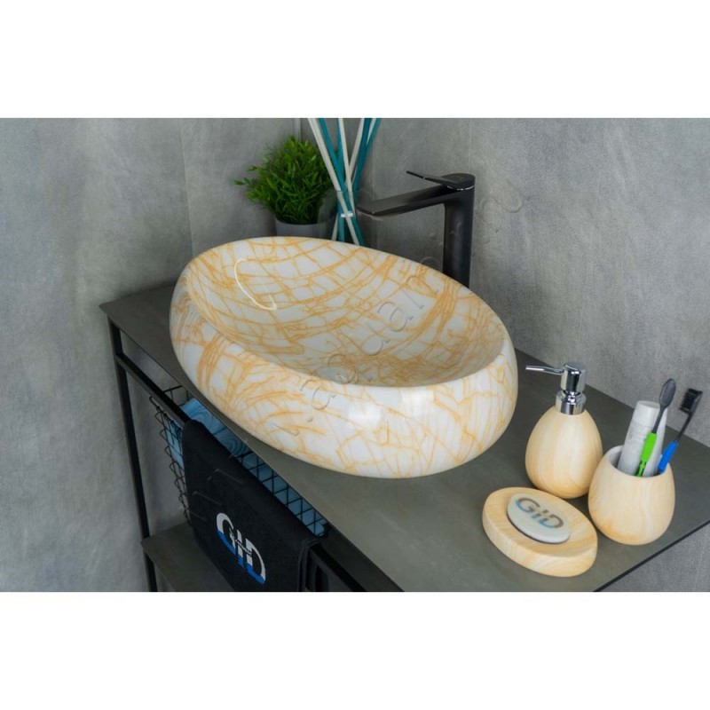 Раковина-чаша накладная Gid 60 см 54408 в интерьере