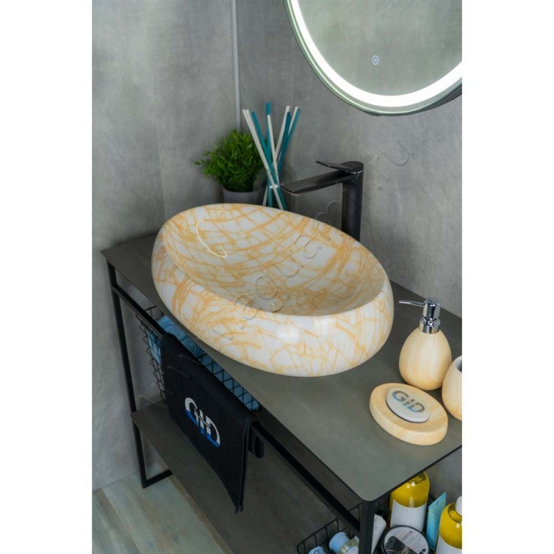 Раковина-чаша накладная Gid 60 см 54408 в интерьере