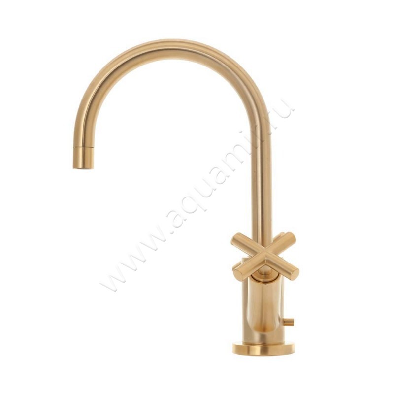 Смеситель для раковины Dornbracht TARA латунь браш 2251389228 в интерьере