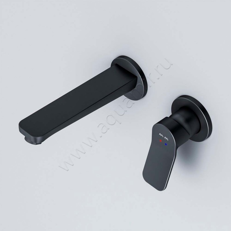 Смеситель для раковины AM.PM X-Joy черный матовый F85A72622 в интерьере