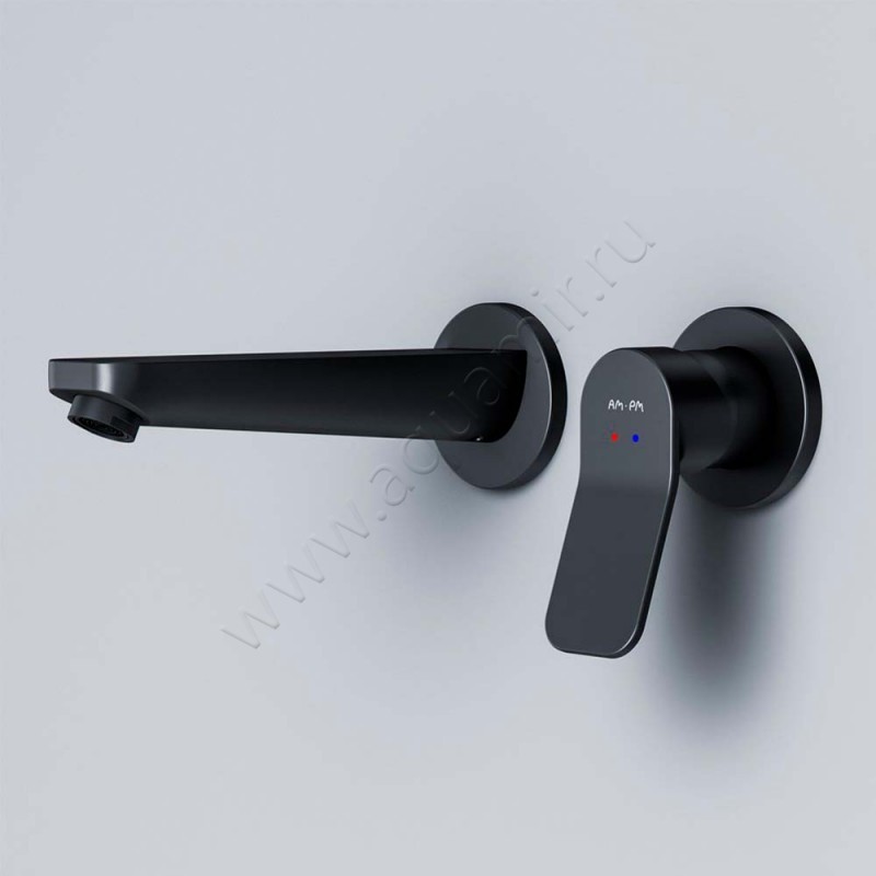 Смеситель для раковины AM.PM X-Joy черный матовый F85A72622 в интерьере