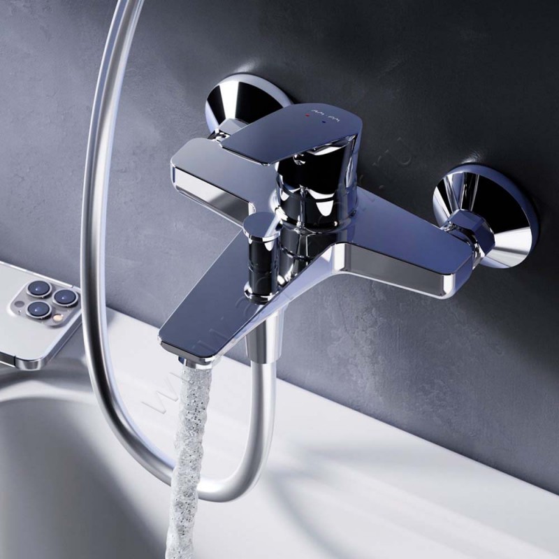 Смеситель для ванны AM.PM Gem хром F90A10000 в интерьере