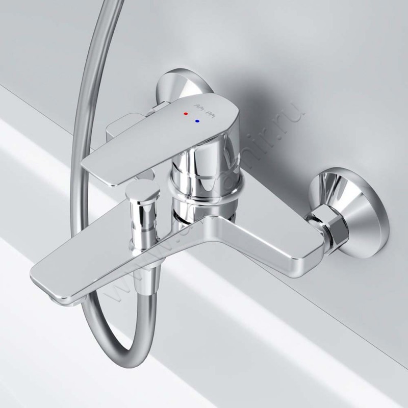 Смеситель для ванны AM.PM Gem хром F90A10000 в интерьере