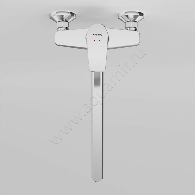 Смеситель для ванны AM.PM Gem с длинным изливом, хром F90A90000 в интерьере