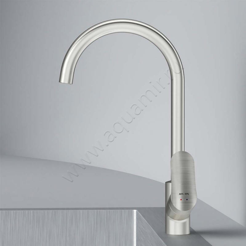 Смеситель для кухни AM.PM Like сталь матовый F8007111 в интерьере