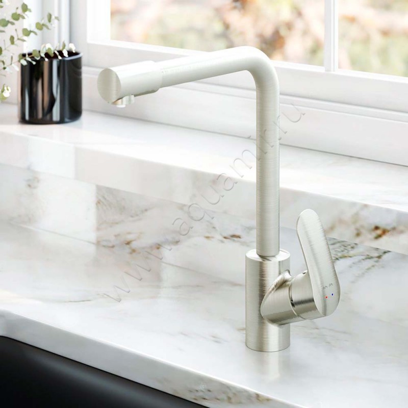 Смеситель для кухни AM.PM Like сталь матовый F8005711 в интерьере