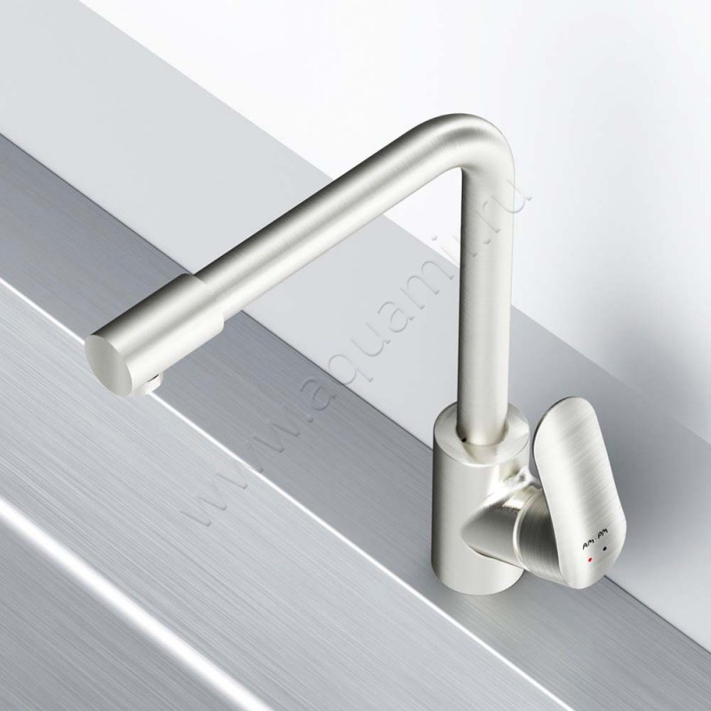 Смеситель для кухни AM.PM Like сталь матовый F8005711 в интерьере