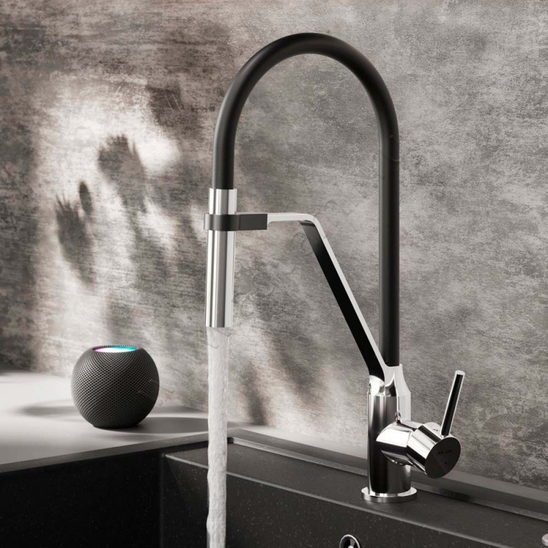 Смеситель для кухни AM.PM Like хром/черный глянцевый/матовый F8013000 в интерьере