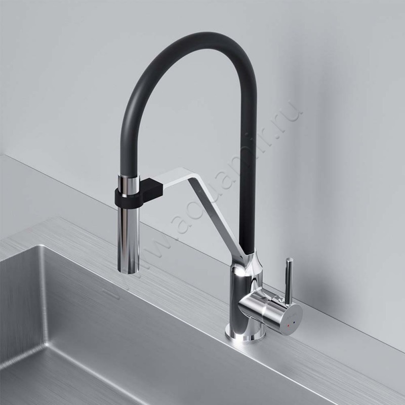 Смеситель для кухни AM.PM Like хром/черный глянцевый/матовый F8013000 в интерьере