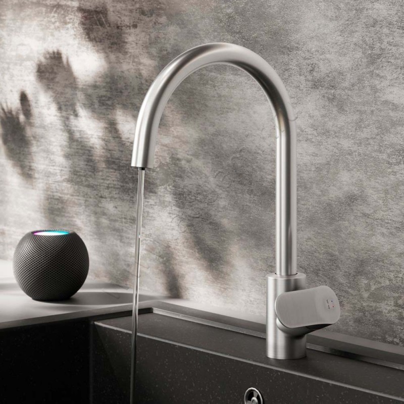 Смеситель для кухни AM.PM Like хром матовый F8007711 в интерьере