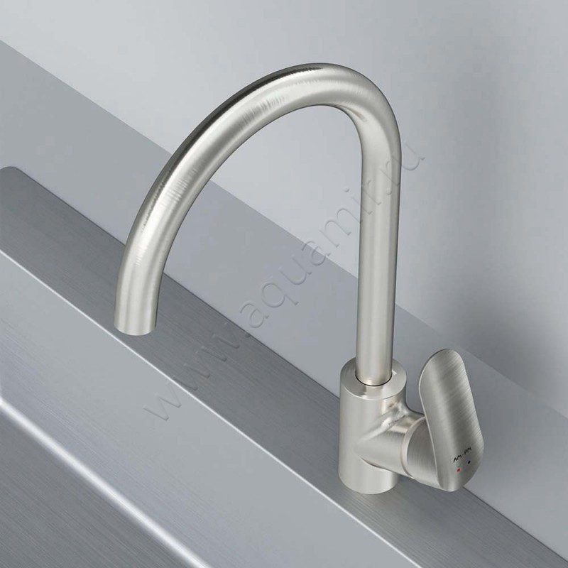 Смеситель для кухни AM.PM Like хром матовый F8007711 в интерьере