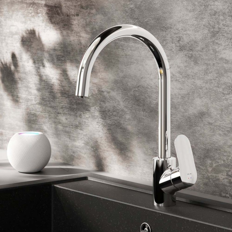 Смеситель для кухни AM.PM Like хром F8007700 в интерьере