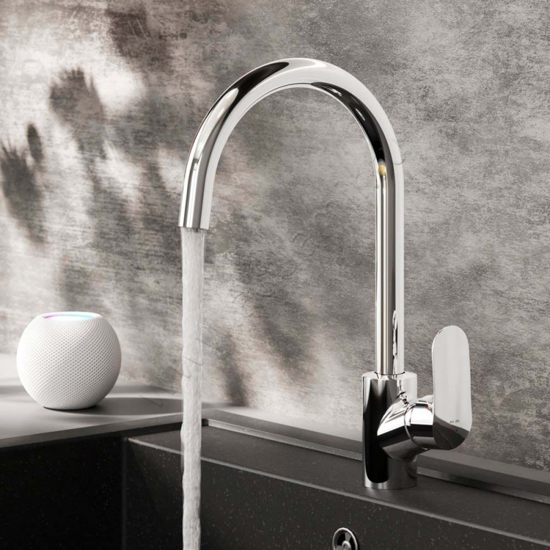 Смеситель для кухни AM.PM Like хром F8007700 в интерьере