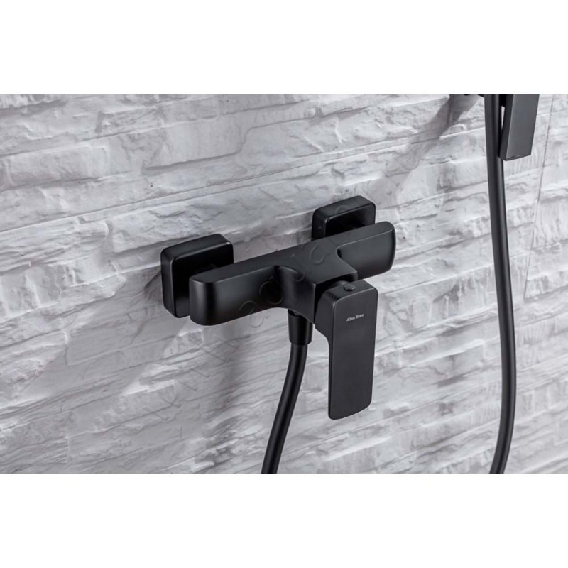 Смеситель для душа Allen Brau Infinity черный матовый 52101031 в интерьере