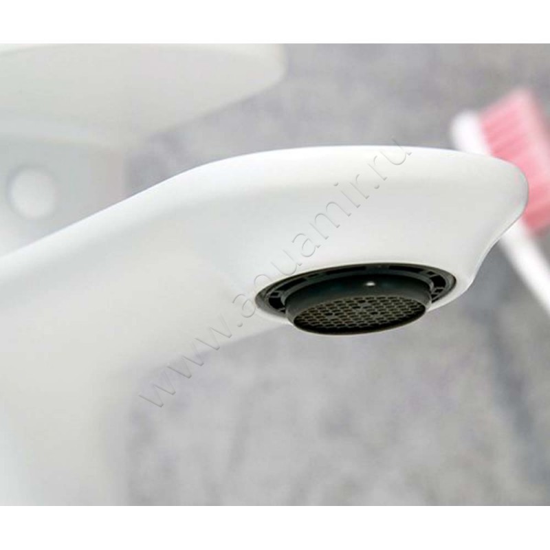 Смеситель для раковины Wasserkraft Mindel белый матовый 8503 в интерьере