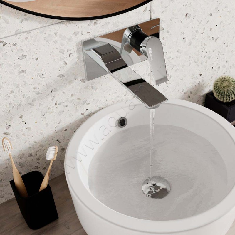 Смеситель для раковины Wasserkraft Lopau хром 3230 в интерьере