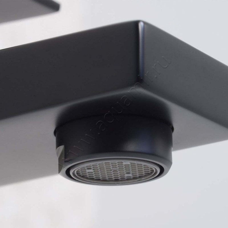 Смеситель для раковины Wasserkraft Abens черный матовый 2003 в интерьере