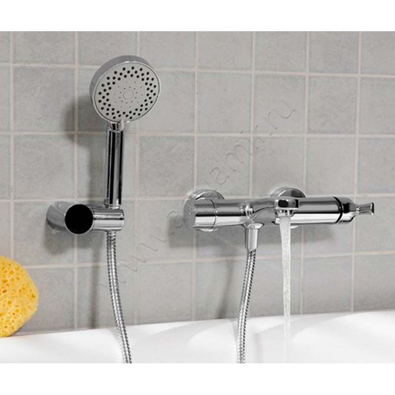 Смеситель для ванны Wasserkraft Berkel с душем, хром 4801 в интерьере