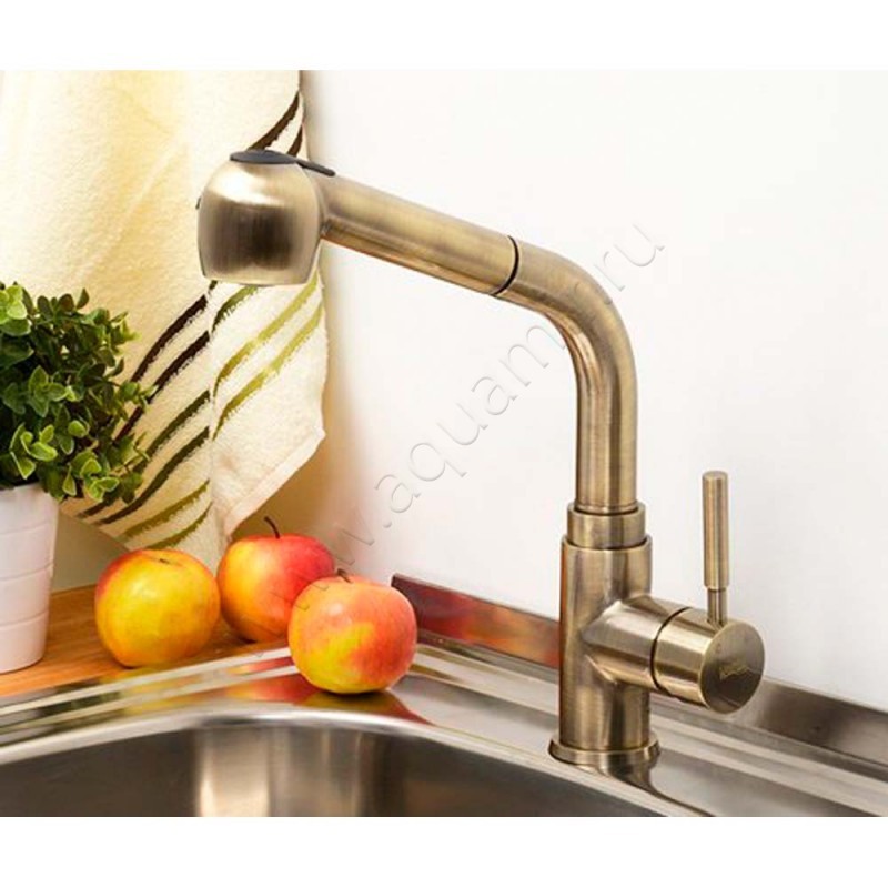 Смеситель для кухни Wasserkraft бронза матовая/ глянцевая A8237 в интерьере