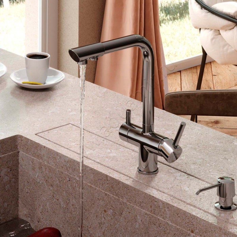 Смеситель для кухни Wasserkraft хром A8317 в интерьере