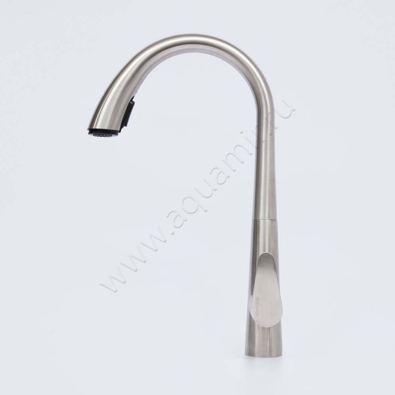 Смеситель для кухни Wasserkraft сталь матовый A8617 в интерьере