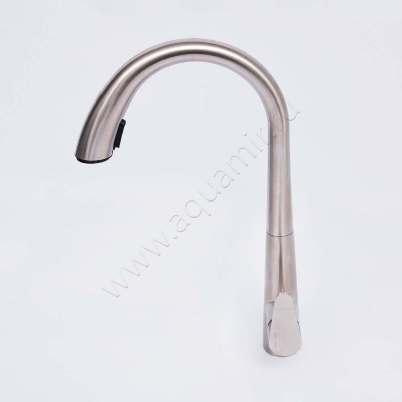 Смеситель для кухни Wasserkraft сталь матовый A8617 в интерьере