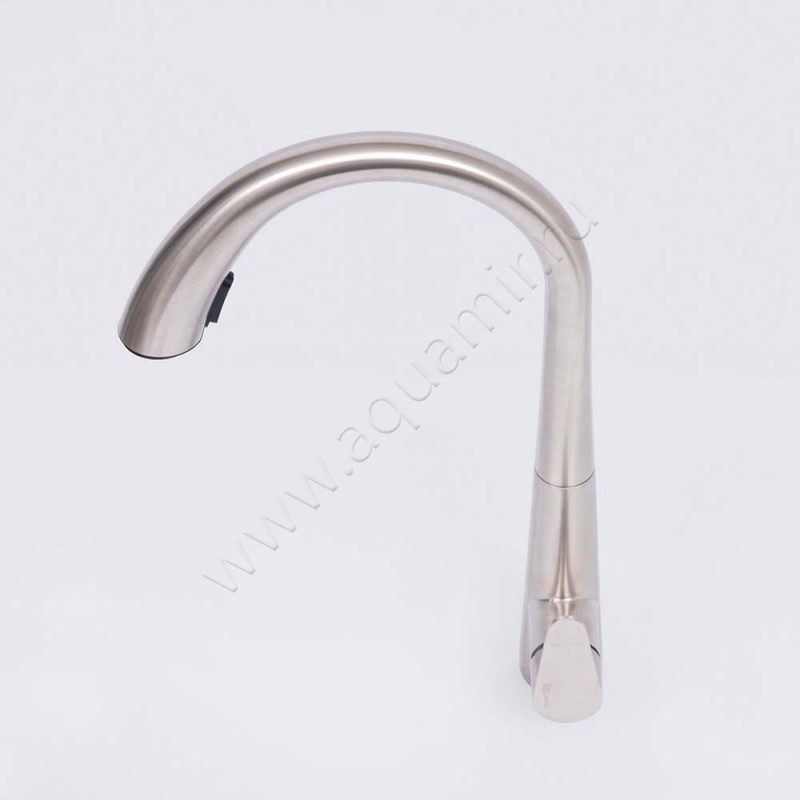 Смеситель для кухни Wasserkraft сталь матовый A8617 в интерьере