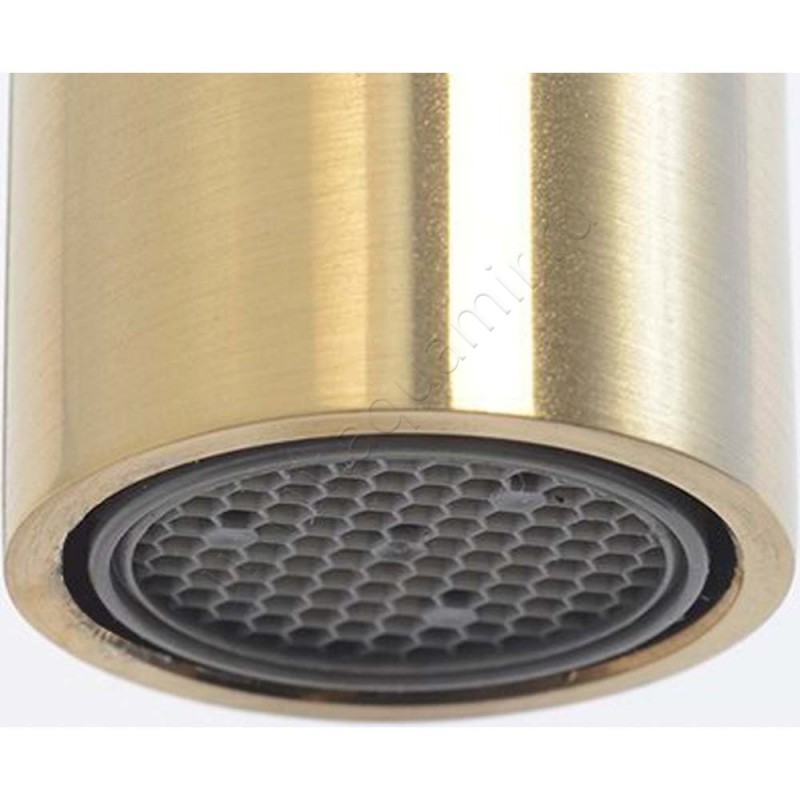 Смеситель для кухни Wasserkraft Aisch золото матовое 5507 в интерьере