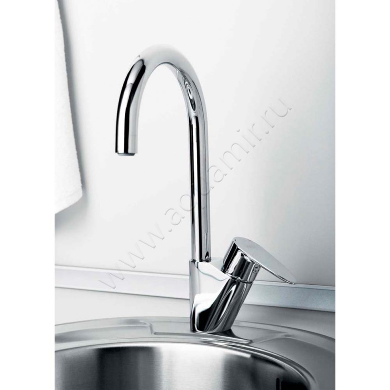 Смеситель для кухни Wasserkraft Leine хром 3507 в интерьере