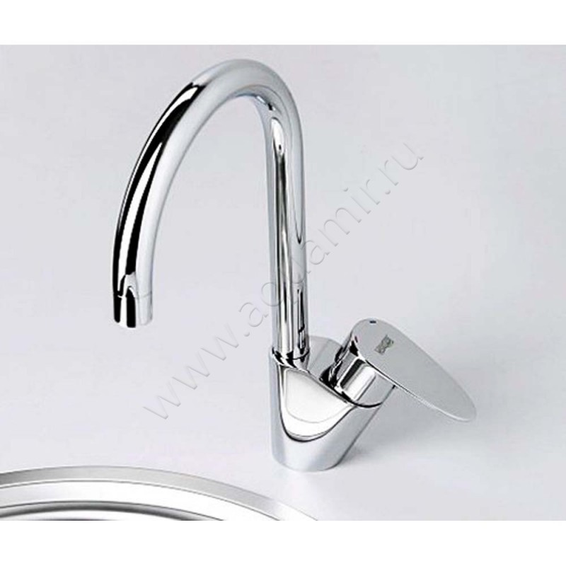 Смеситель для кухни Wasserkraft Leine хром 3507 в интерьере