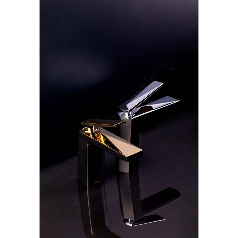 Смеситель для раковины Boheme Venturo черный 371B в интерьере