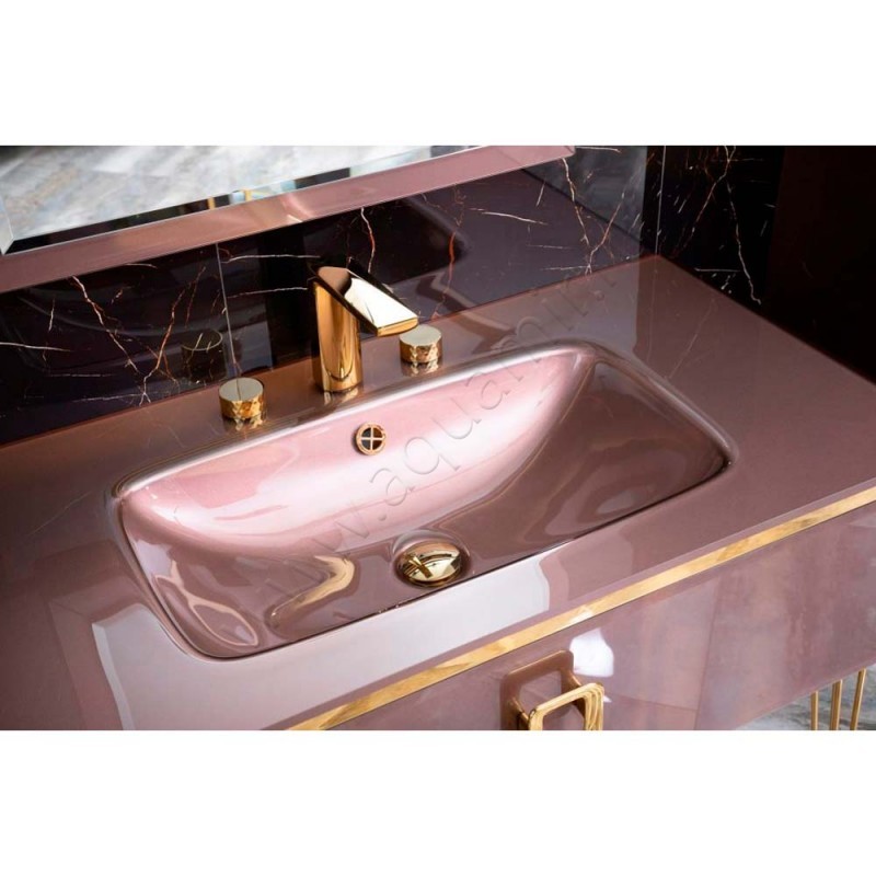 Смеситель для раковины Boheme Venturo золото 150GDIAMOND в интерьере