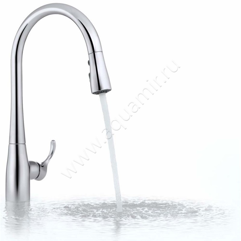 Смеситель для кухни Jacob Delafon Simplice хром 596DCP в интерьере