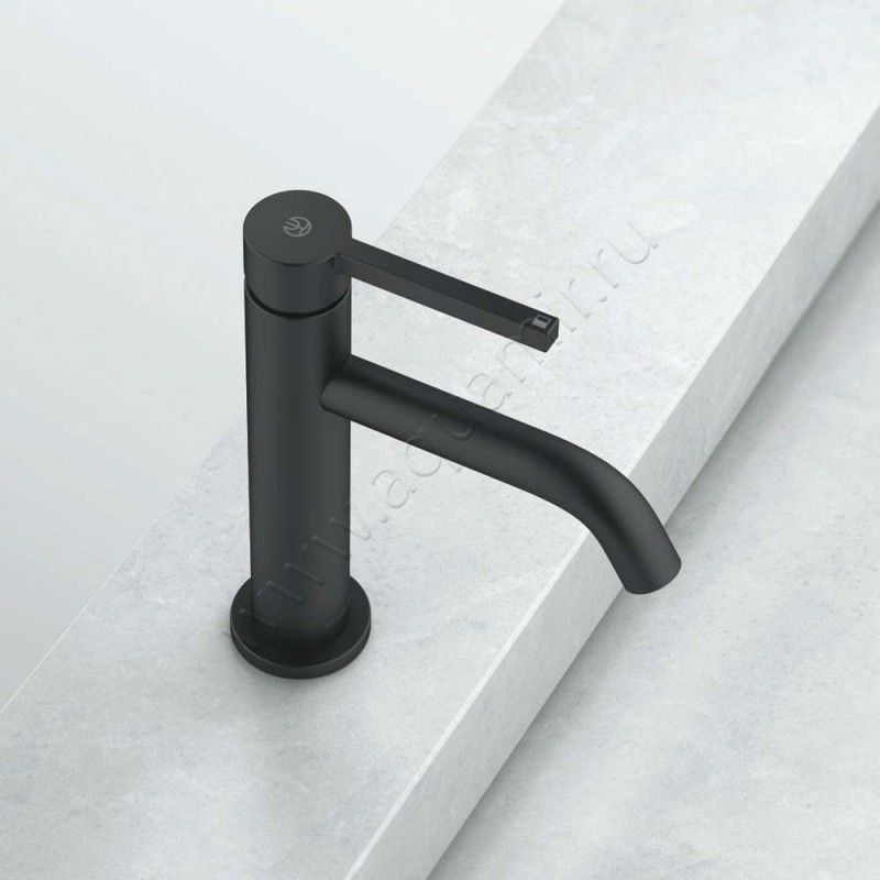 Смеситель для раковины Kludi Nova Fonte черный матовый 200263915 в интерьере