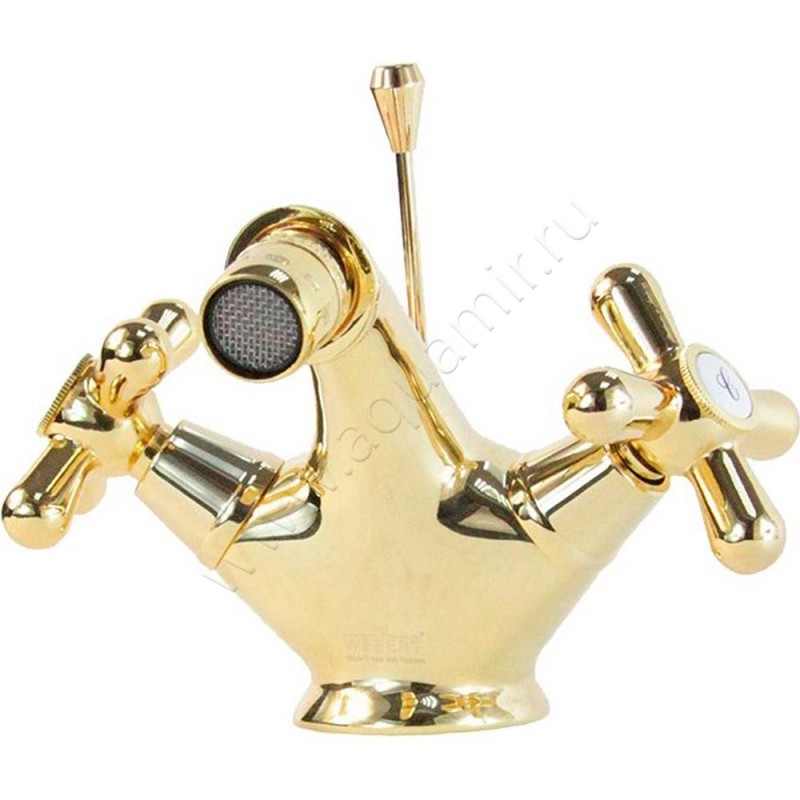 Смеситель для биде Webert Armony золото AM710102010 в интерьере