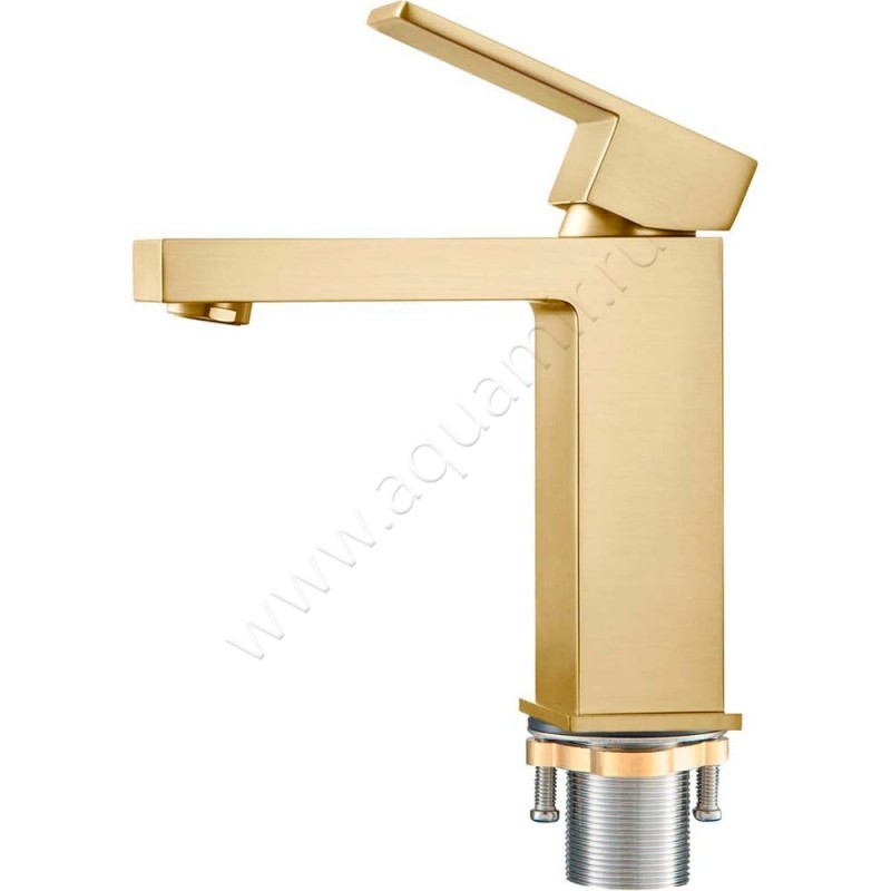 Смеситель для раковины Timo Selene золото матовое 206117F в интерьере