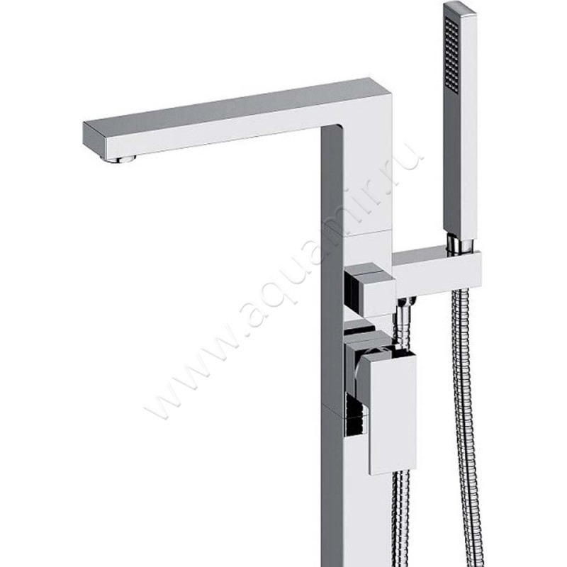 Напольный смеситель для ванны Timo Selene с душем, хром 221000YCR в интерьере