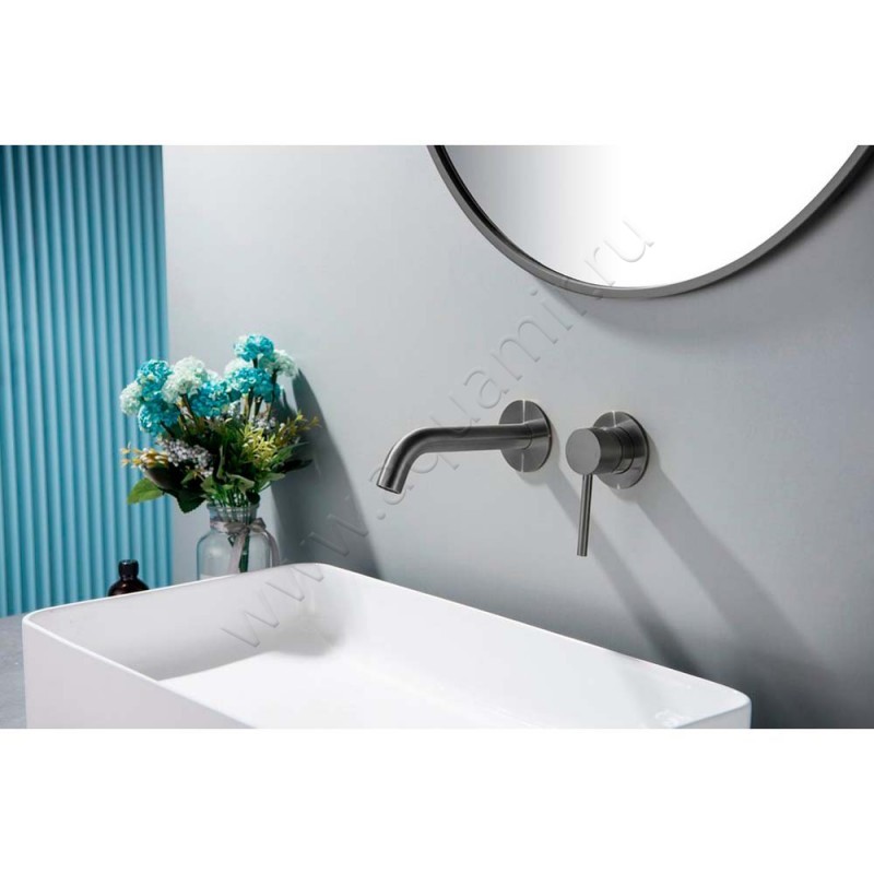 Смеситель для раковины Timo Saona черный хром матовый 237218SM в интерьере