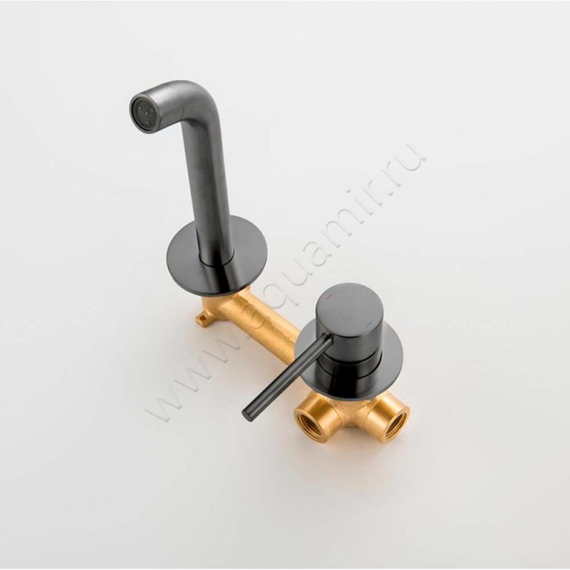 Смеситель для раковины Timo Saona черный хром матовый 237218SM в интерьере