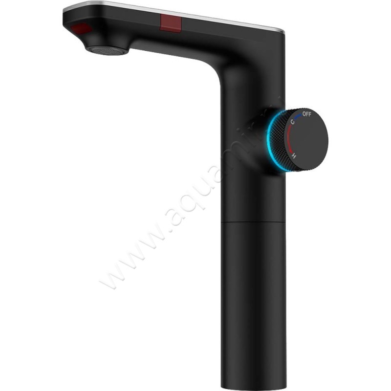 Смеситель для раковины Berges Wasserhaus Morans сенсорный/термостатический, черный матовый 076004 в интерьере