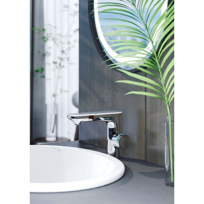 Смеситель для раковины Berges Wasserhaus Morans сенсорный/термостатический 076001 в интерьере