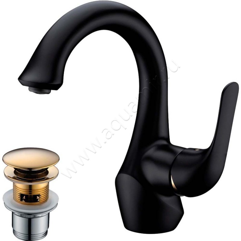 Смеситель для раковины Lemark Swan LM5406BG в интерьере