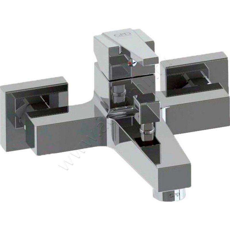 Смеситель для ванны GPD Ritmo хром MBB85 в интерьере