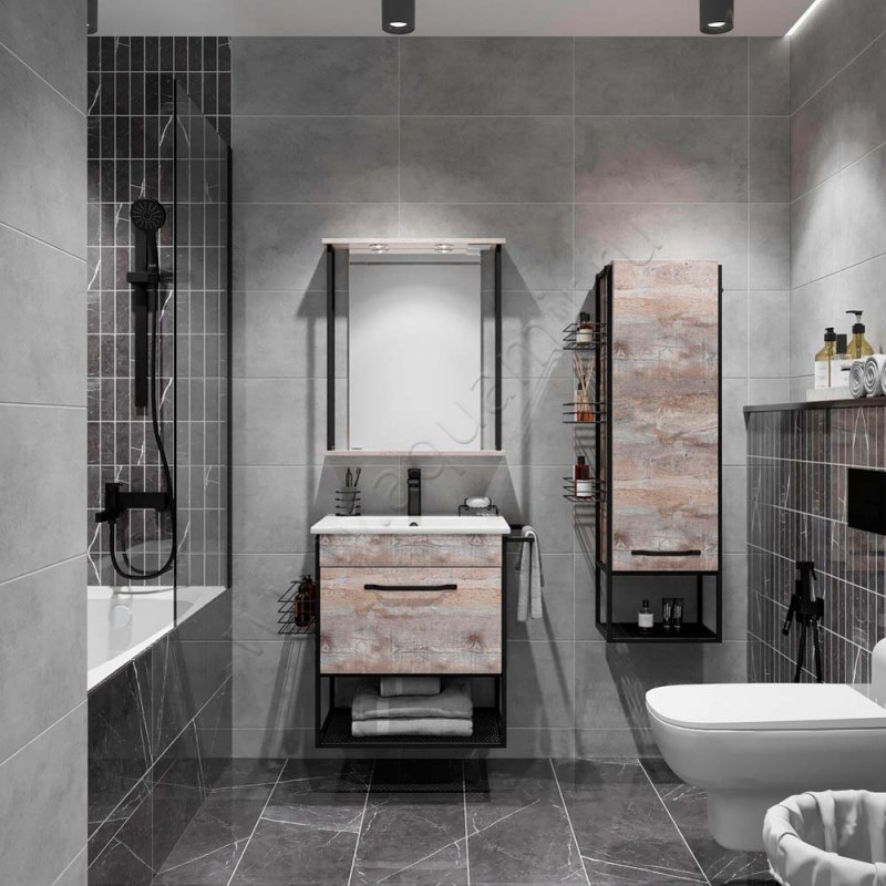 Смеситель для раковины Iddis Slide черный матовый SLIBL00I01 в интерьере