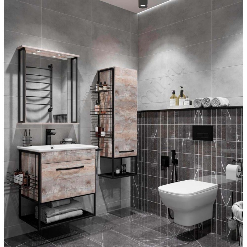 Смеситель для раковины Iddis Slide черный матовый SLIBL00I01 в интерьере