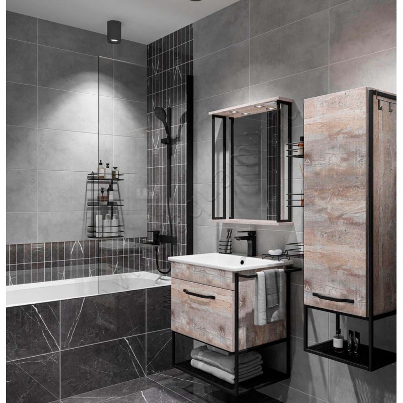 Смеситель для раковины Iddis Slide черный матовый SLIBL00I01 в интерьере