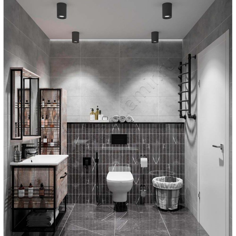 Смеситель для раковины Iddis Slide черный матовый SLIBL00I01 в интерьере