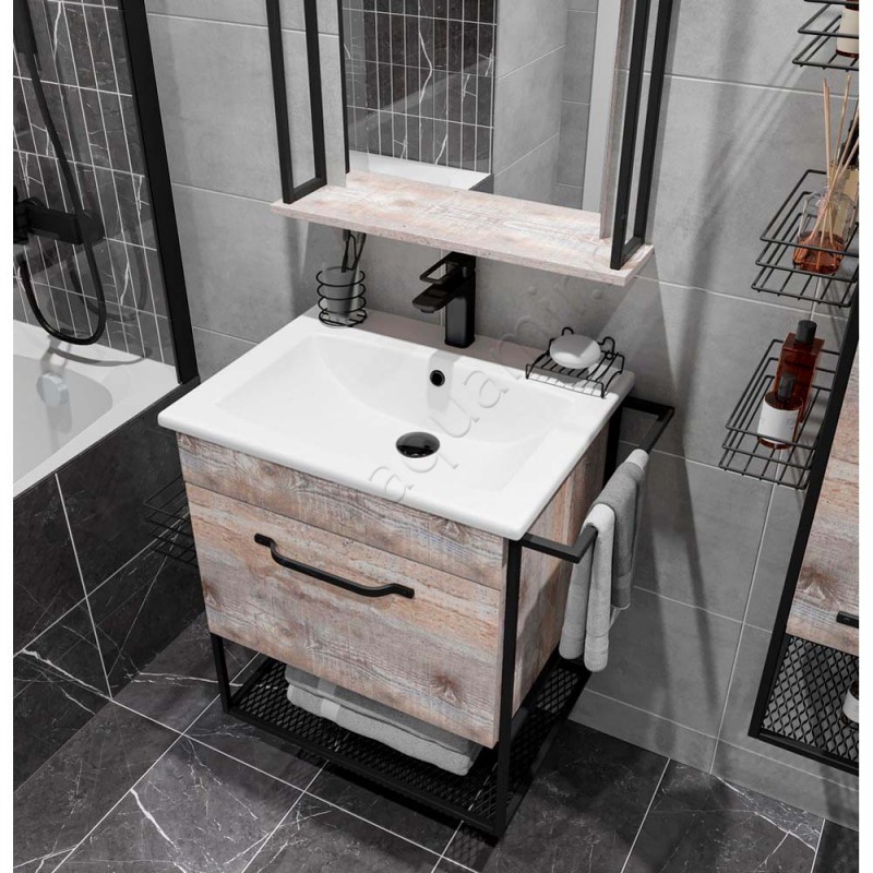 Смеситель для раковины Iddis Slide черный матовый SLIBL00I01 в интерьере