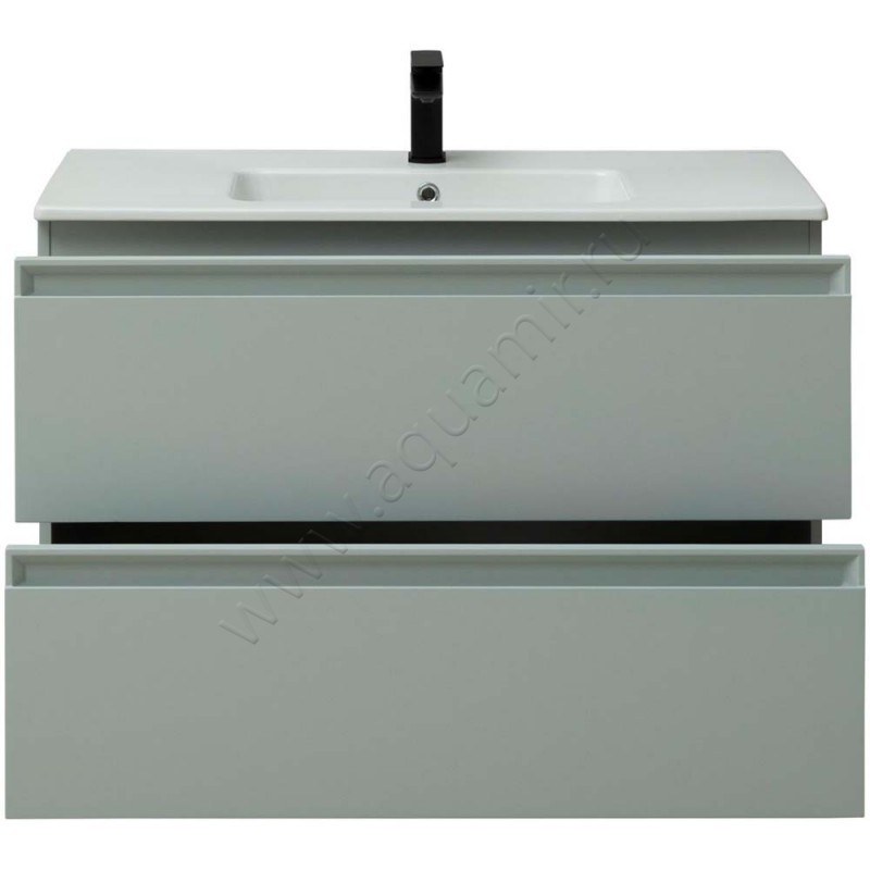 Тумба под раковину Allen Brau Eclipse 100 см, зеленый матовый/папирус 1E1003PWM в интерьере